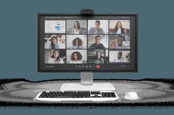 Treinamento da equipe por videochamada com a tela do Entusia Hub compartilhada